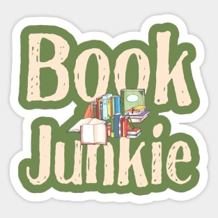 Book Junkie for Reading Addicts Sticker